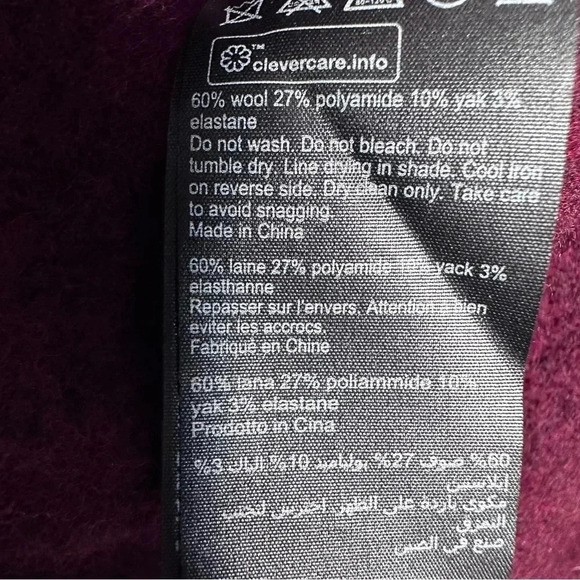 AllSaints Merlot Lock Roll Wool Blend Sweater Size Small - Picture 10 of 10